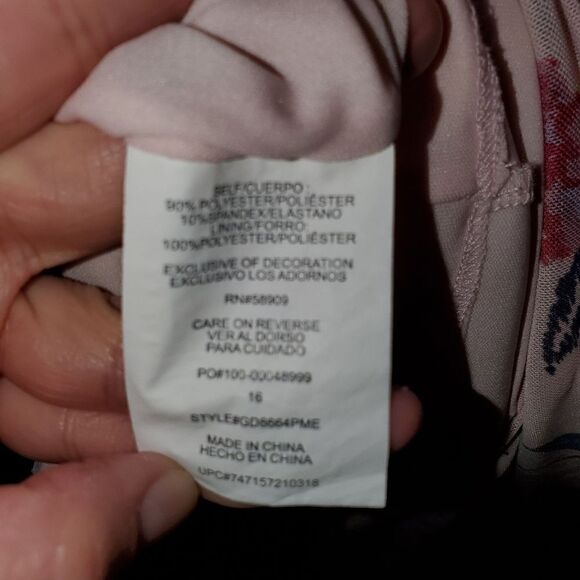 GB GIRLS asymmetrical pink floral dress - Picture 9 of 13